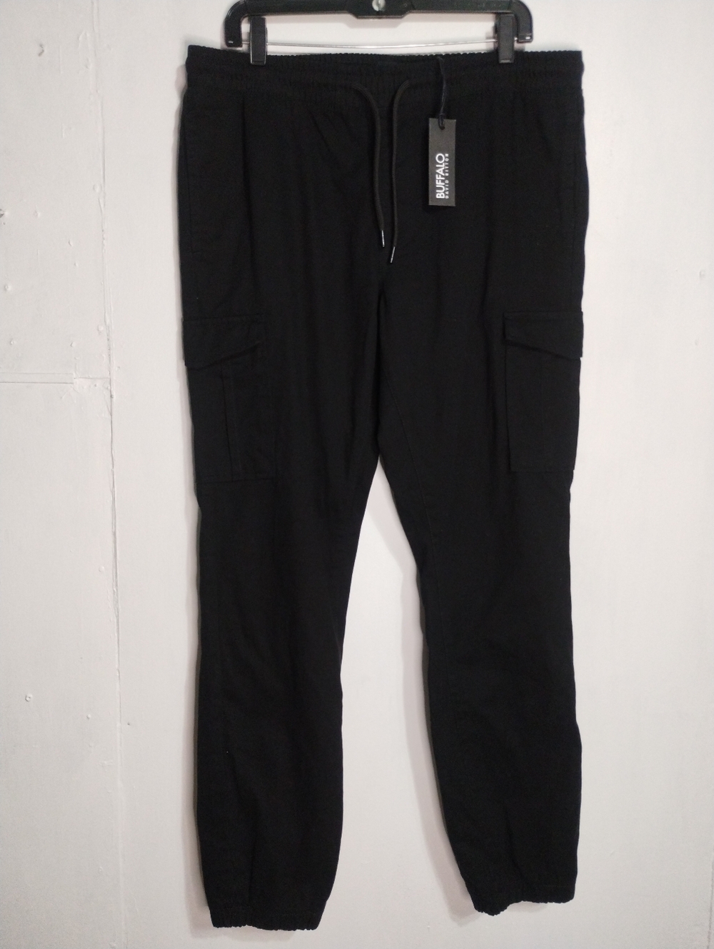 Buffalo David Bitton Black Cargo Jogger Pants